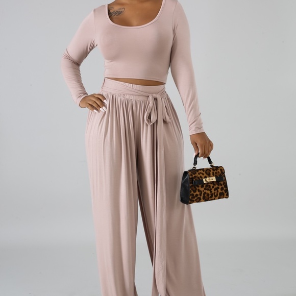 High Waist Palazzo Pant Suit - Picture 1 of 2